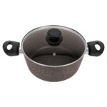 Batería De Cocina Baroly 7 Piezas, Aluminio - Granito Marrón - Imagen 6