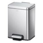 Papelera Premium Eko Madison Rectangular 6L - Pedal, Acero Inoxidable