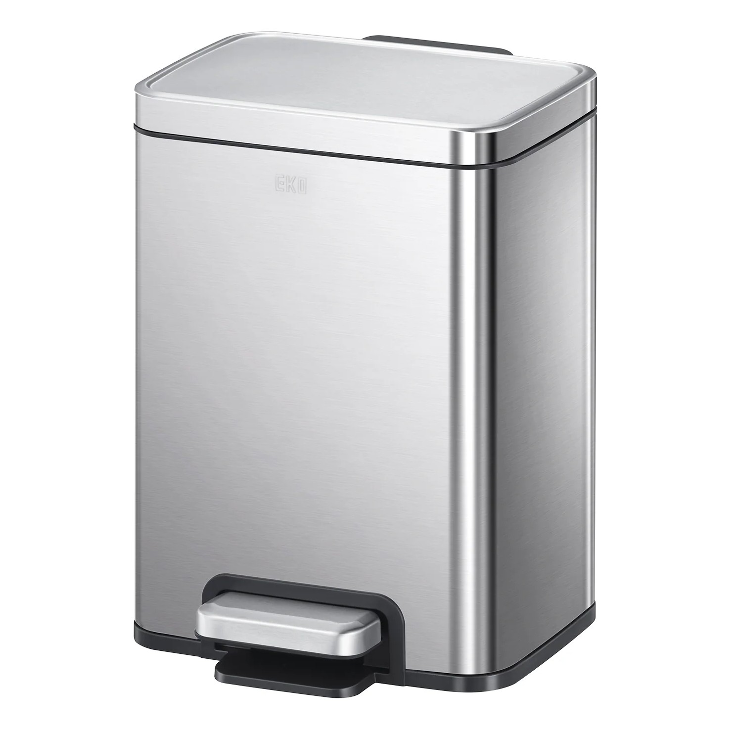 EK9361MMT6L_01 Papelera Premium Eko Madison Rectangular 6L - Pedal, Acero Inoxidable - Imagen 1
