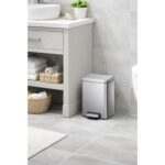 Papelera Premium Eko Madison Rectangular 6L - Pedal, Acero Inoxidable - Imagen 6