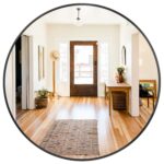 Espejo De Pared Circular 100cm, Marco Metálico