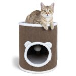 Rascador Para Gatos, Con Cueva, Pompón Y Plataforma Superior