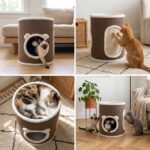 Rascador Para Gatos, Con Cueva, Pompón Y Plataforma Superior - Imagen 8