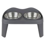 Comedero Doble Para Mascotas, Elevado, Platos Acero Inoxidable - Imagen 2