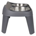 Comedero Doble Para Mascotas, Elevado, Platos Acero Inoxidable - Imagen 4