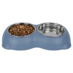 Comedero Doble Para Mascotas, Platos Acero Inoxidable