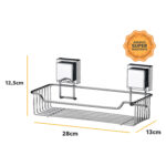 Porta Shampoo De Acero Future Facile Premium Inox, Adhesivo - Cromado - Imagen 3