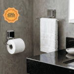 Portarrollos Papel Higiénico De Acero Future Facile Premium Inox, Adhesivo - Cromado - Imagen 4