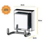 Gancho Doble De Acero Future Facile Premium Inox, Adhesivo - Cromado - Imagen 3