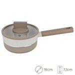 Batería De Cocina Antiadherente Honhey 8 Piezas - Crema Y Beige - Imagen 3