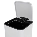 Papelera Bathlux Cuadrada 5L - Metálica, Blanco Grisáceo - Imagen 4