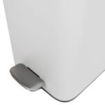Papelera Bathlux Cuadrada 5L - Metálica, Blanco Grisáceo - Imagen 5