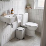 Papelera Bathlux Cuadrada 5L - Metálica, Blanco Grisáceo - Imagen 6