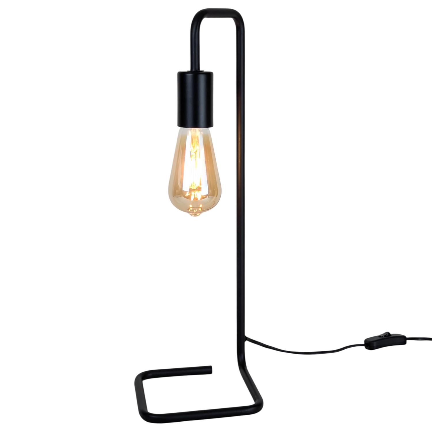 LP2604195_01 Lámpara De Mesa, Estilo Industrial Minimalista - Metal Negro - Imagen 1