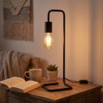 Lámpara De Mesa, Estilo Industrial Minimalista - Metal Negro - Imagen 9