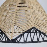 Porta Lámpara Colgante Mod.24 - Tejido De Fibras Bitono - 40x25cm - Imagen 5