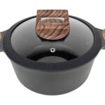 Olla Antiadherente Honhey 20cm C/Tapa - Negro Mate - Imagen 2