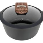 Olla Antiadherente Honhey 24cm C/Tapa - Negro Mate - Imagen 2