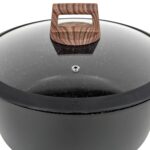 Olla Antiadherente Honhey 28cm C/Tapa - Negro Mate - Imagen 2
