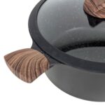 Olla Antiadherente Honhey 28cm C/Tapa - Negro Mate - Imagen 3