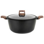 Olla Antiadherente Honhey 32cm C/Tapa - Negro Mate