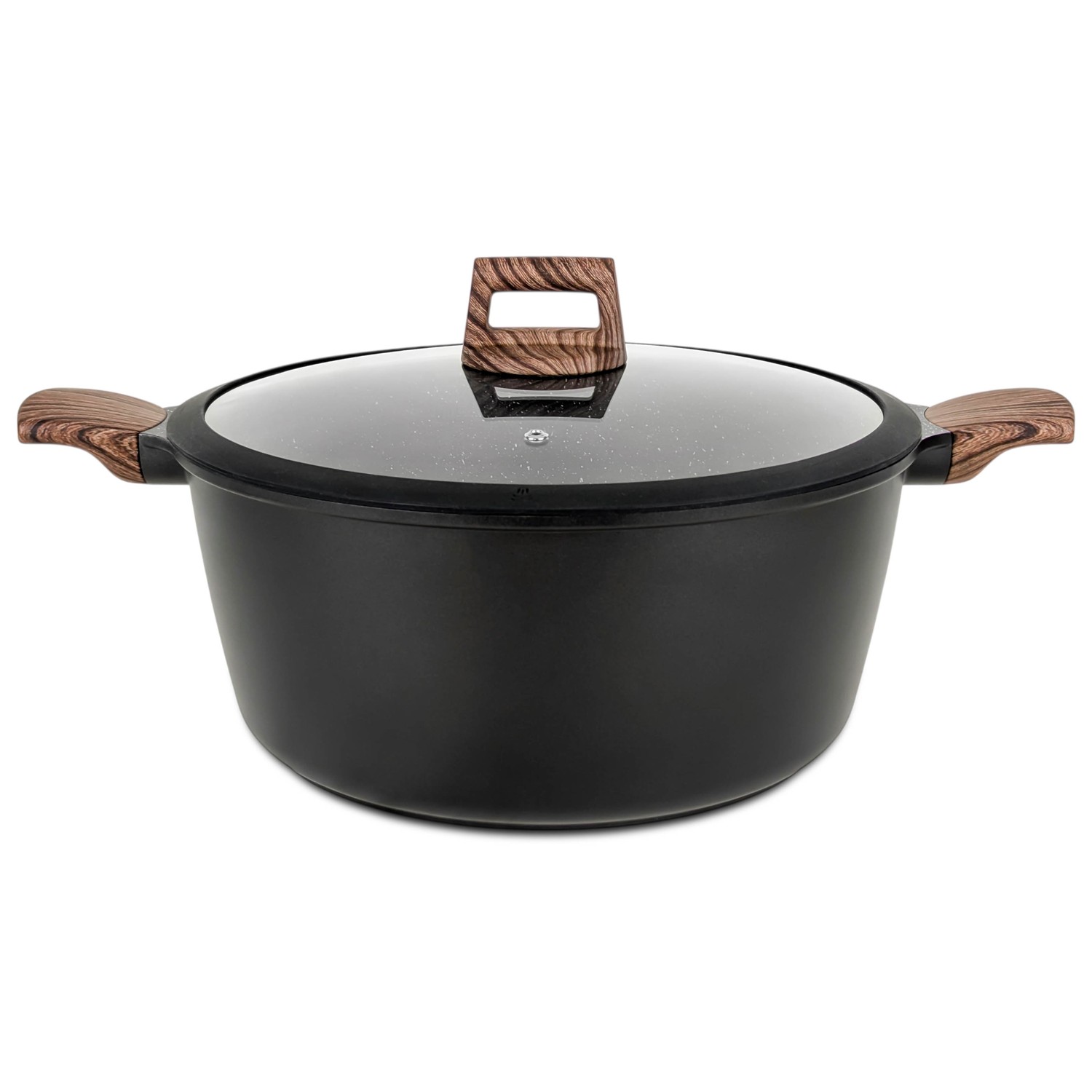 HHLBOL32_01 Olla Antiadherente Honhey 32cm C/Tapa - Negro Mate - Imagen 1